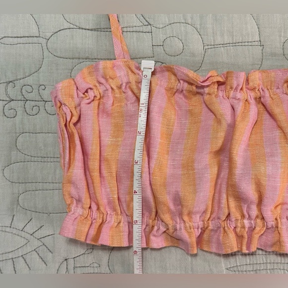 NEW SET Trovata 2 PIECES Sienna Shirt & Brigette Bandeau Top S Creamsicle Stripe - Picture 10 of 14
